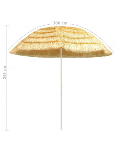 Ombrellone da Spiaggia 300 cm in Stile Hawaiano
