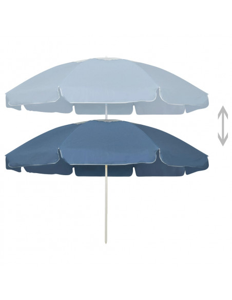 Ombrellone da Spiaggia Blu 240 cm