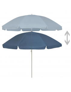 Ombrellone da Spiaggia Blu 240 cm 2