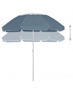 Ombrellone da Spiaggia Blu 300 cm 2