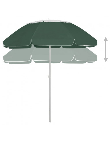 Ombrellone da Spiaggia Verde 300 cm