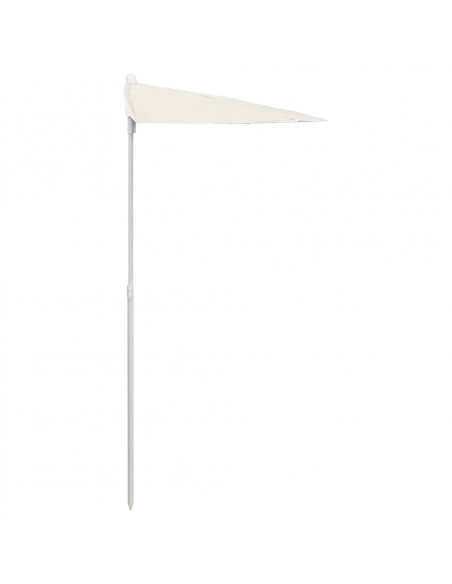 Ombrellone Semicircolare da Giardino con Palo 180x90 cm Sabbia