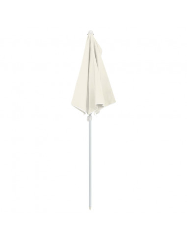 Ombrellone Semicircolare da Giardino con Palo 180x90 cm Sabbia