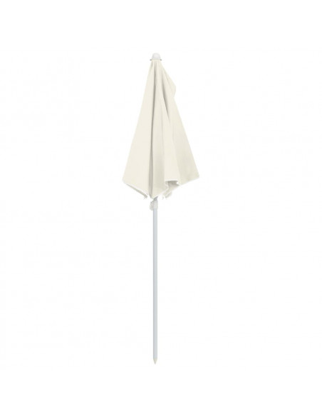 Ombrellone Semicircolare da Giardino con Palo 180x90 cm Sabbia