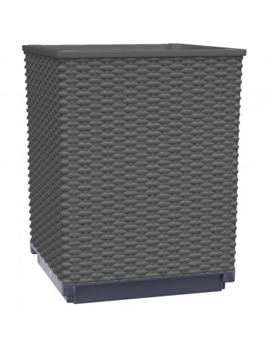 Fioriere 4 pz Nere 30x30x37 cm in Polipropilene