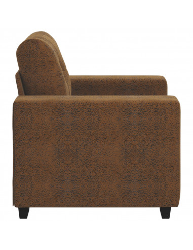 Marrone Poliestere Media Molti Posti Poltrona Rettangolare