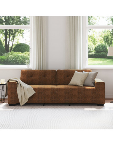 Marrone Tessuto Standard Modulare Divano Marrone Rettangolare