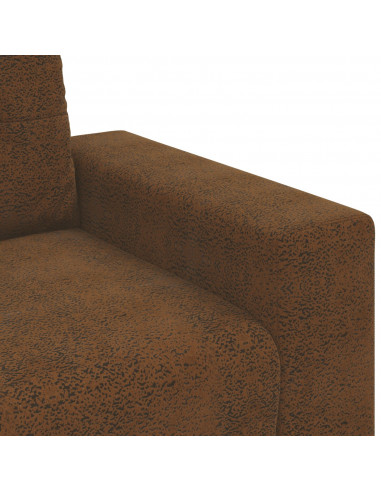 Marrone Tessuto, Legno Media Durevole Divano Loveseat