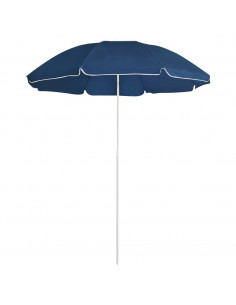 Ombrellone da Esterni con Palo in Acciaio Blu 180 cm