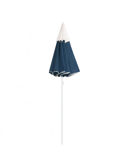 Ombrellone da Esterni con Palo in Acciaio Blu 180 cm