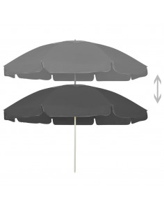 Ombrellone da Spiaggia Antracite 240 cm 2