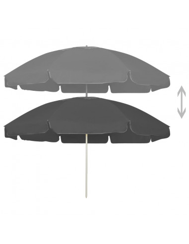Ombrellone da Spiaggia Antracite 240 cm