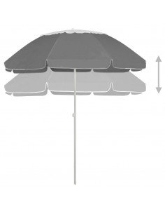 Ombrellone da Spiaggia Antracite 300 cm 2