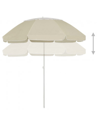 Ombrellone da Spiaggia Giallo Sabbia 300 cm