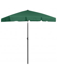 Ombrellone da Spiaggia Verde 180x120 cm 2
