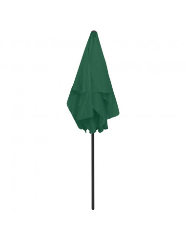 Ombrellone da Spiaggia Verde 180x120 cm