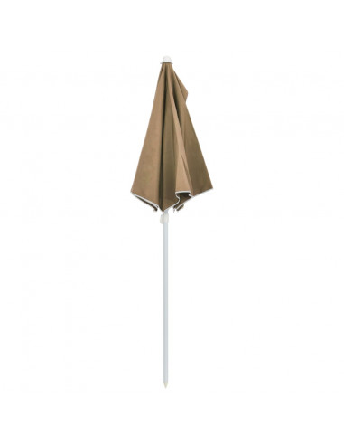 Ombrellone Semicircolare con Palo 180x90 cm Grigio Talpa