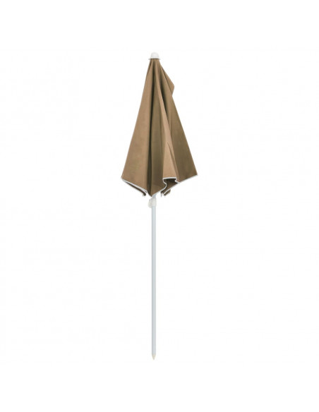 Ombrellone Semicircolare con Palo 180x90 cm Grigio Talpa