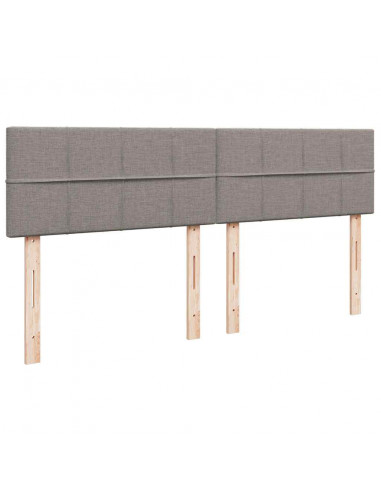 Struttura Letto Pouf con Materasso Tortora 160x200cm in Tessuto