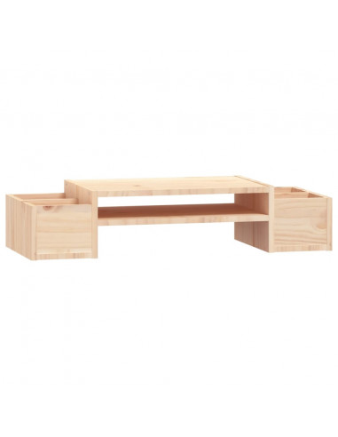 Supporto per Monitor 70x27,5x15cm in Legno Massello di Pino