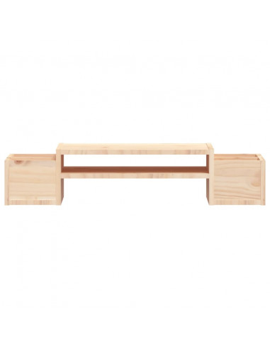Supporto per Monitor 70x27,5x15cm in Legno Massello di Pino