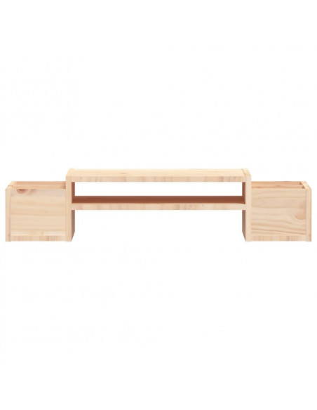 Supporto per Monitor 70x27,5x15cm in Legno Massello di Pino