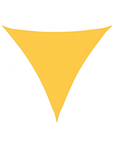 Parasole a Vela in Tessuto Oxford Triangolare 6x6x6 m Giallo