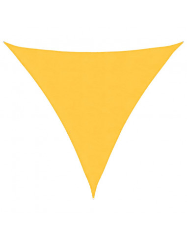 Parasole a Vela Oxford Triangolare 3,6x3,6x3,6 m Giallo