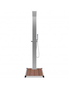 Doccia da Esterno con Piatto in WPC Acciaio Inossidabile