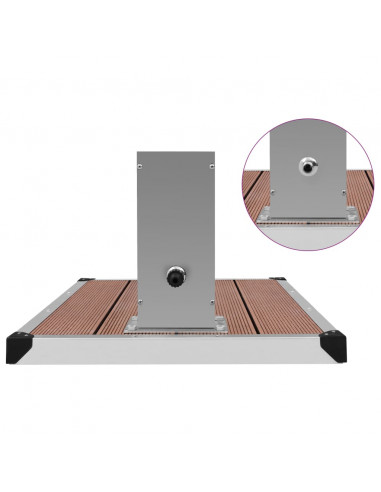 Doccia da Esterno con Piatto in WPC Acciaio Inossidabile