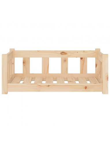 Cuccia per Cani 75,5x55,5x28 cm in Legno Massello di Pino