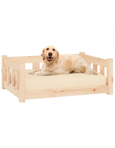 Cuccia per Cani 75,5x55,5x28 cm in Legno Massello di Pino