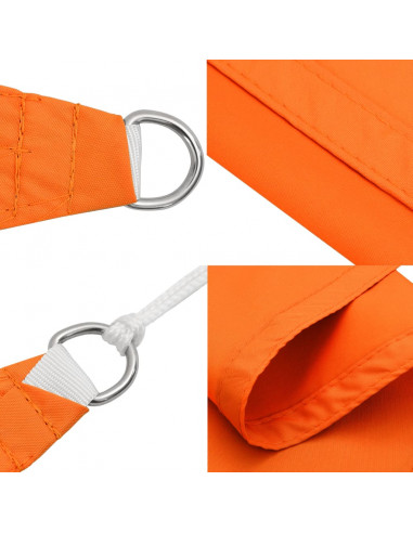 Parasole a Vela Oxford Triangolare 5x5x6 m Arancione