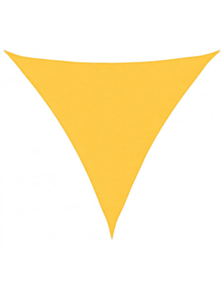 Parasole a Vela Oxford Triangolare 5x5x5 m Giallo
