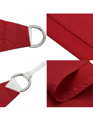 Parasole a Vela Oxford Triangolare 5x6x6 m Rosso