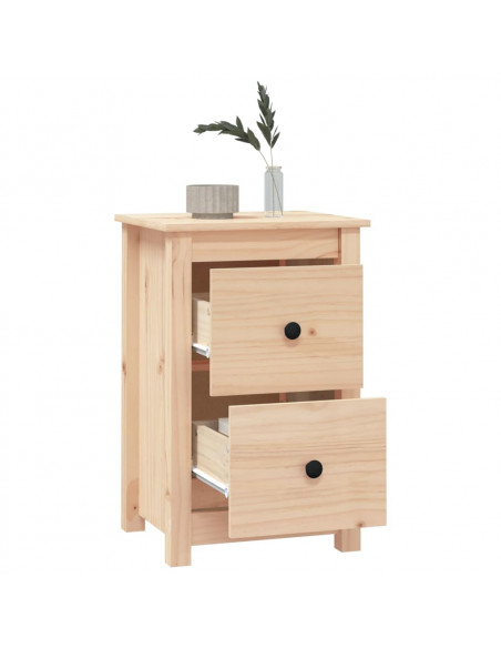Comodini 2 pz 40x35x61,5 cm in Legno Massello di Pino
