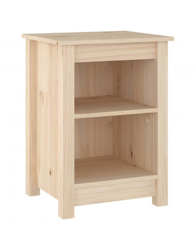 Comodini 2 pz Grigi 40x35x55 cm in Legno Massello di Pino