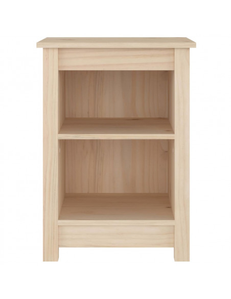 Comodini 2 pz Grigi 40x35x55 cm in Legno Massello di Pino