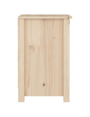 Comodini 2 pz Grigi 40x35x55 cm in Legno Massello di Pino