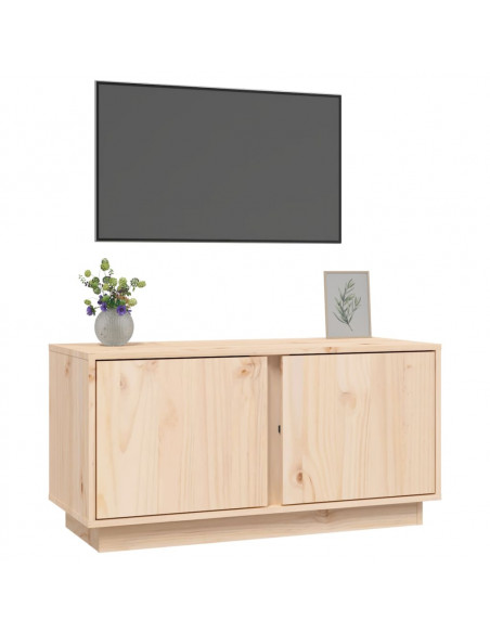 Mobile Porta TV 80x35x40,5 cm in Legno Massello di Pino