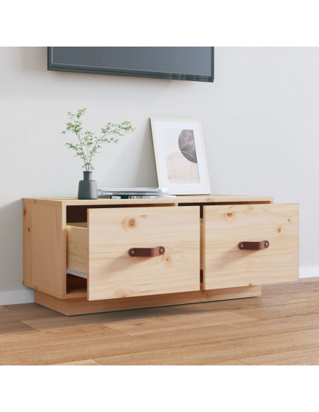 Mobile Porta TV 80x34x35 cm in Legno Massello di Pino