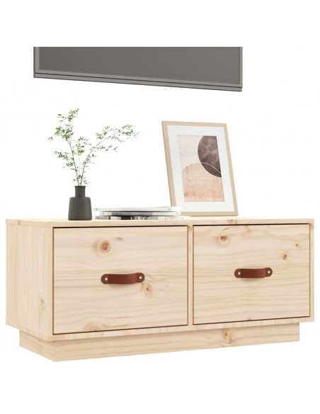 Mobile Porta TV 80x34x35 cm in Legno Massello di Pino