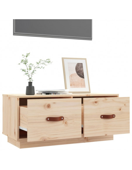 Mobile Porta TV 80x34x35 cm in Legno Massello di Pino