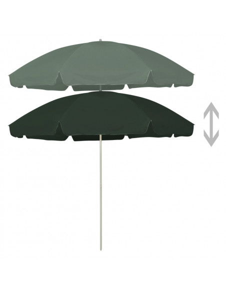 Ombrellone da Spiaggia Verde 300 cm