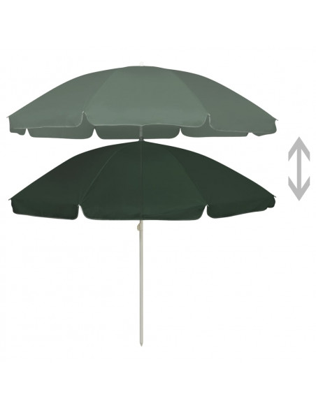 Ombrellone da Spiaggia Verde 240 cm
