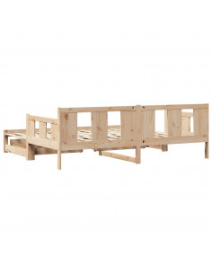 Divano Letto Estraibile con Cassetti senza Materasso 90x190 cm