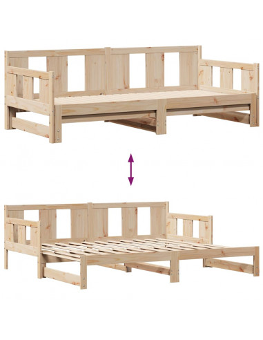 Divano Letto Estraibile con Cassetti senza Materasso 90x190 cm