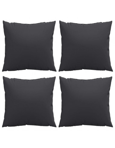 Cuscini per Divano 4 pz Neri 60x60 cm in Tessuto