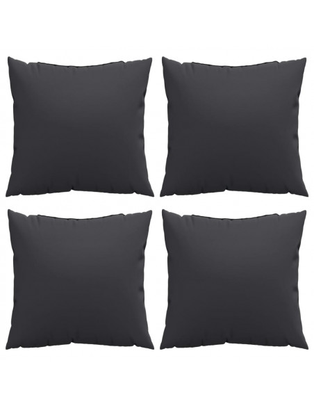 Cuscini per Divano 4 pz Neri 60x60 cm in Tessuto