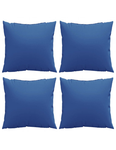Cuscini per Divano 4 pz Blu Reale 60x60 cm in Tessuto